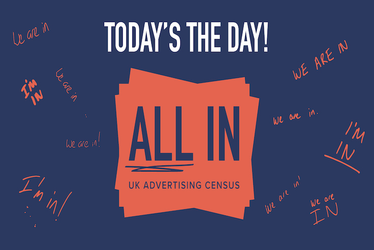 UK ad industry urged to go ‘All In’ today by completing census