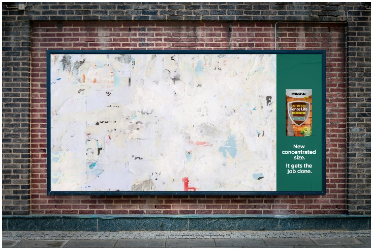 Ronseal’s ‘concentrated’ outdoor ad only takes up a fraction of a billboard
