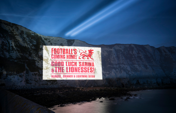 Sony Music UK takes over cliffs of Dover ahead of England win