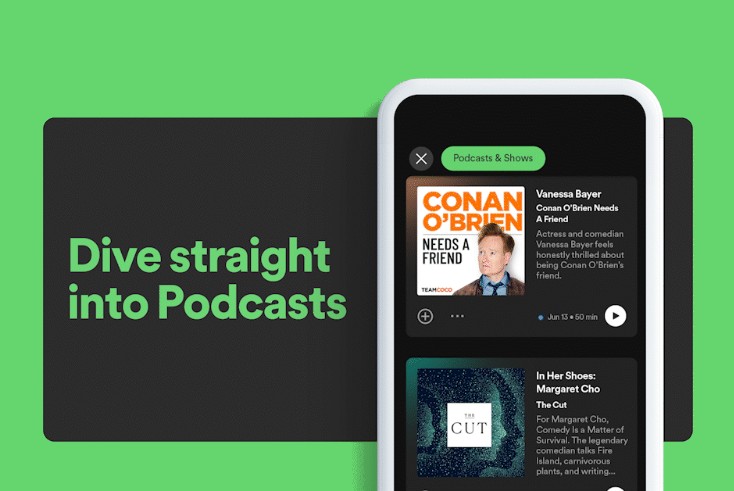 Spotify reorganizes its home feed to separate music and podcasts