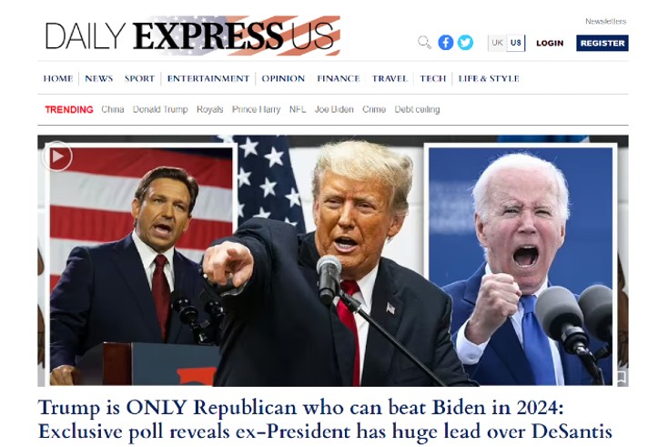 Express launches US .com site