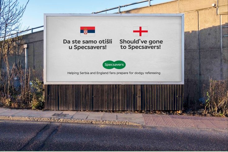 Specsavers’ ‘public service’ for football fans during the Euros